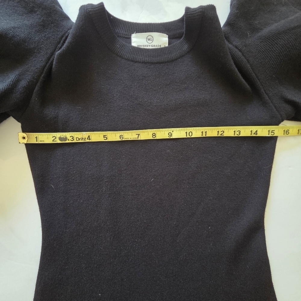 Elegant Black Ruffle Sleeve Mini Dress - Picture 8 of 8